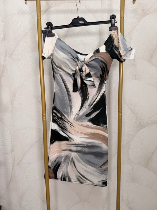 VESTIDO NUDO DIFUMINADO