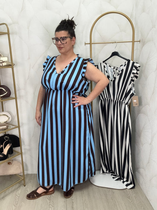 VESTIDO RAYAS CURVY