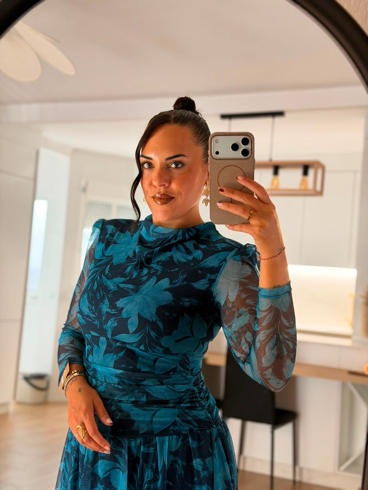 VESTIDO TUL ESTAMPADO FLORES