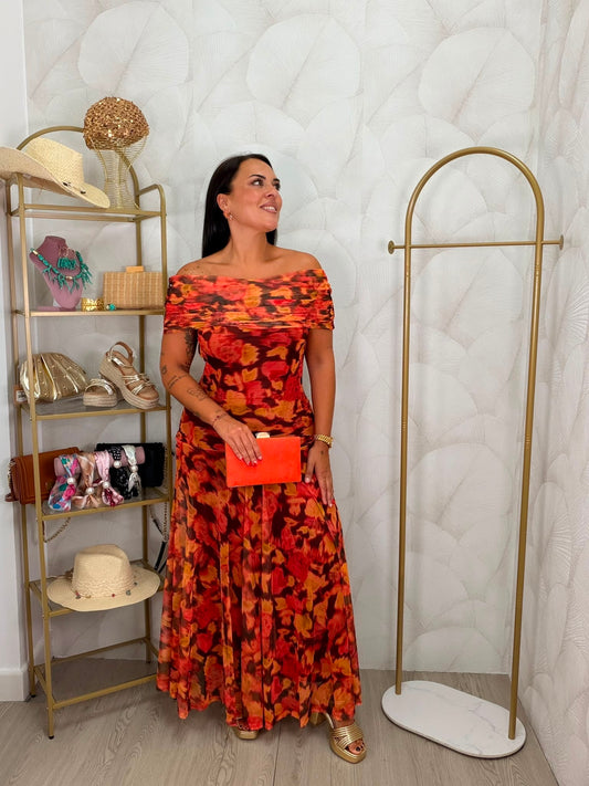 VESTIDO TUL FLORES